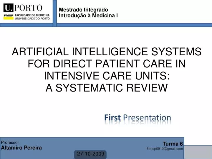 artificial intelligence systems for direct patient care in intensive care units a systematic review
