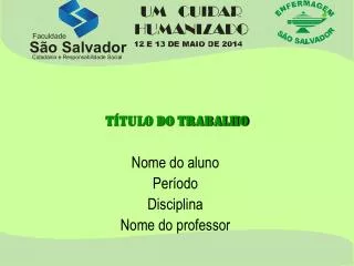 t tulo do trabalho