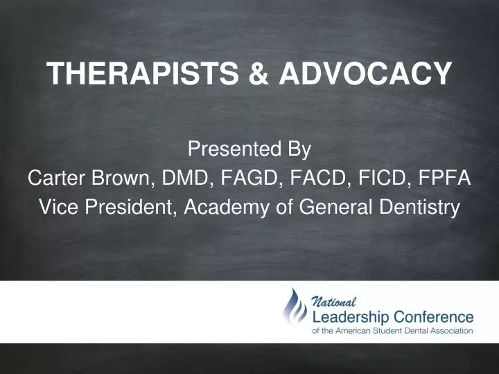 therapists advocacy
