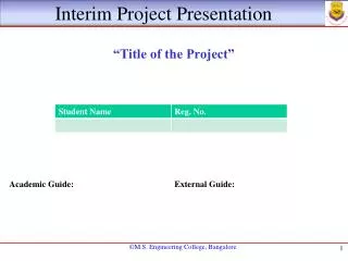 Interim Project Presentation