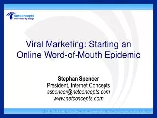 Viral Marketing: Starting an Online Word-of-Mouth Epidemic