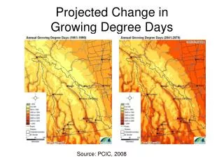 Projected Change in Growing Degree Days