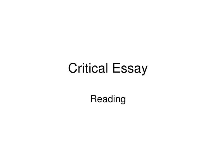 critical essay