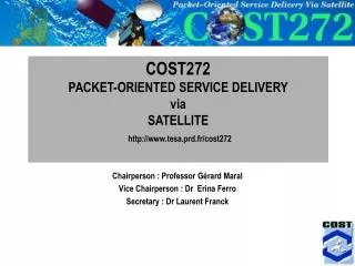 COST272 PACKET-ORIENTED SERVICE DELIVERY via SATELLITE tesa.prd.fr/cost272