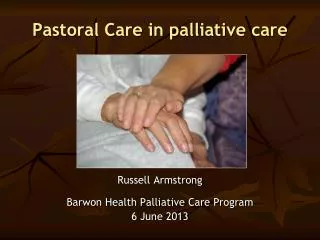 Pastoral Care in palliative care