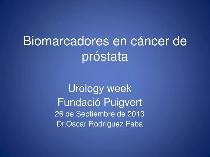 biomarcadores en c ncer de pr stata