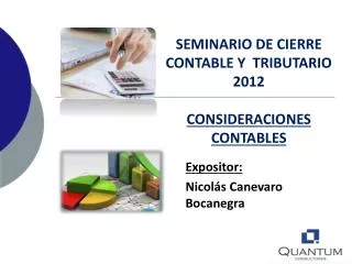 seminario de cierre contable y tributario 2012 consideraciones contables