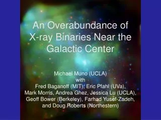 An Overabundance of X-ray Binaries Near the Galactic Center
