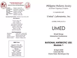 PHILIPPINE PEDIATRIC SOCIETY Southern Tagalog Chapter