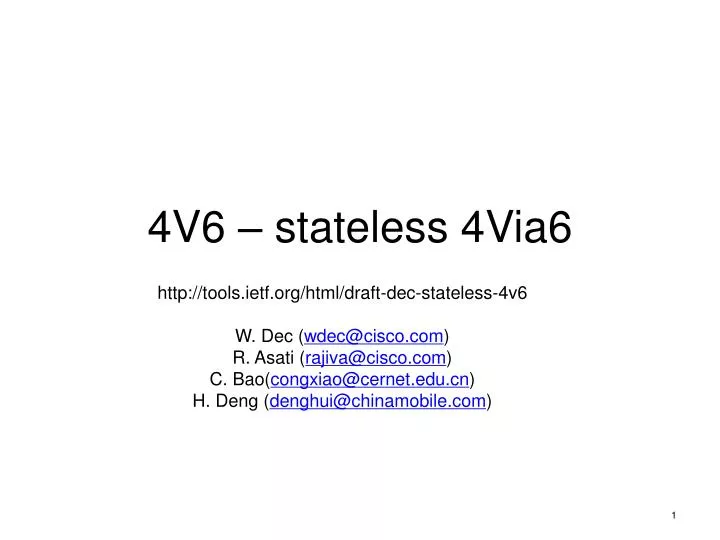 4v6 stateless 4via6