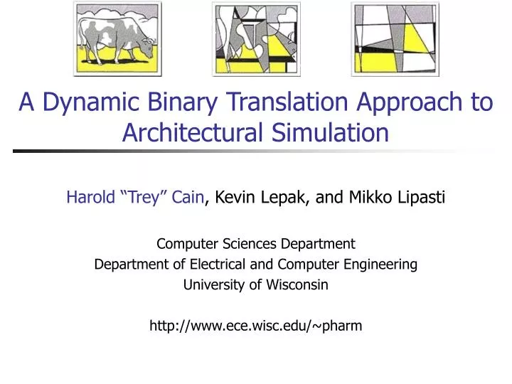 a dynamic binary translation approach to architectural simulation