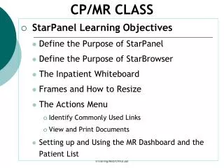 CP/MR CLASS