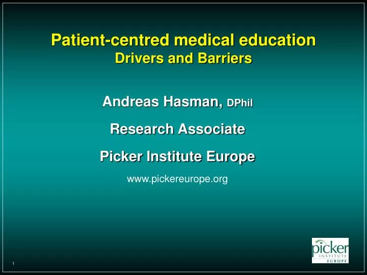 patient centred medical education drivers and barriers
