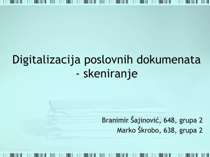 digitalizacija poslovnih dokumenata skeniranje
