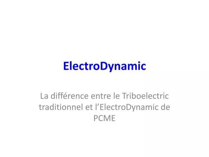 electrodynamic