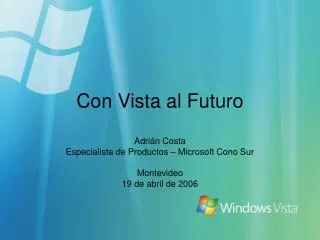 con vista al futuro