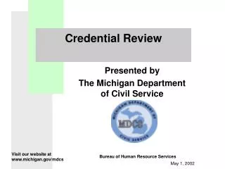 Credential Review