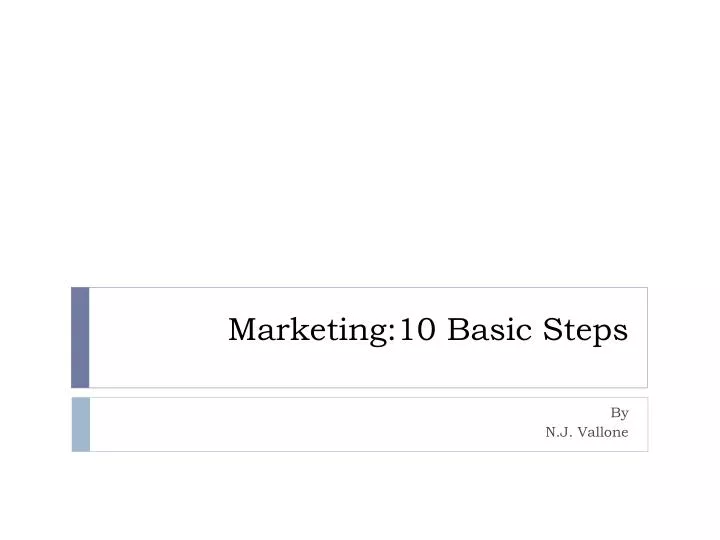 marketing 10 basic steps