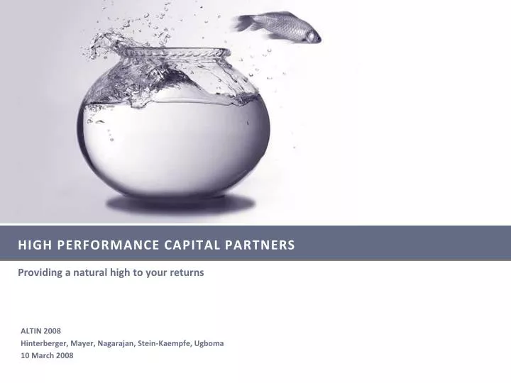 high performance capital partners