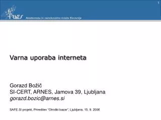 varna uporaba interneta