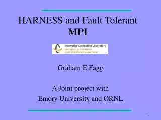 HARNESS and Fault Tolerant MPI