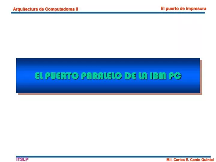 el puerto paralelo de la ibm pc