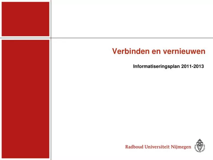 informatiseringsplan 2011 2013