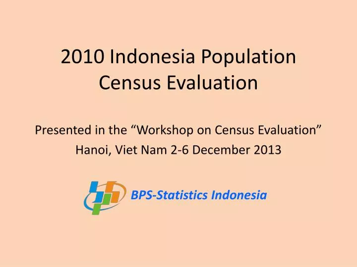 2010 indonesia population census evaluation