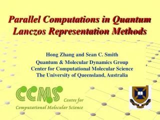 Parallel Computations in Quantum Lanczos Representation Methods