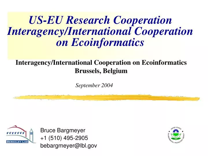 us eu research cooperation interagency international cooperation on ecoinformatics