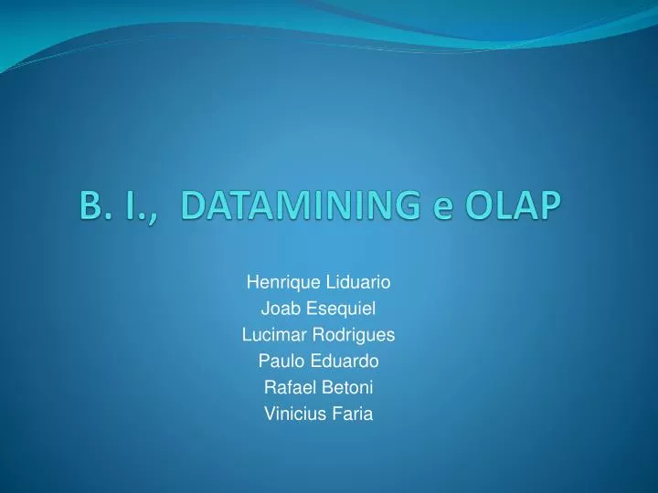 b i datamining e olap