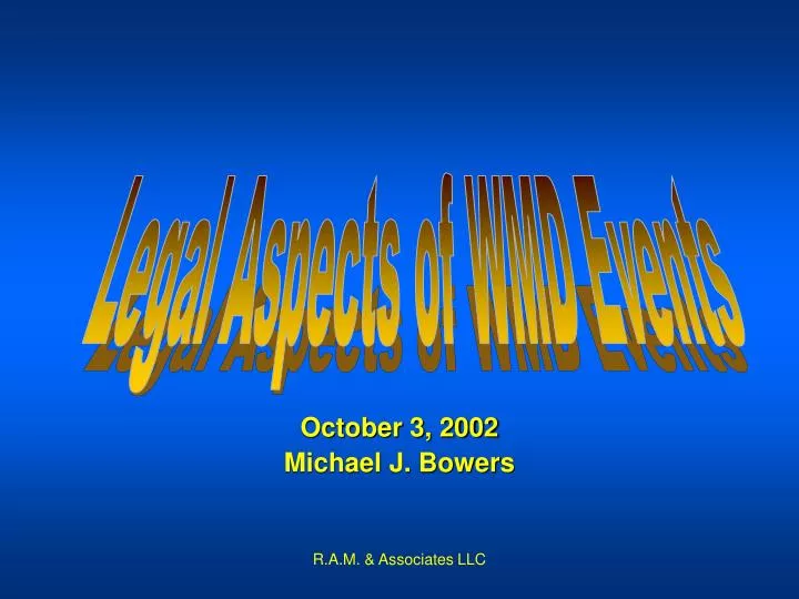 october 3 2002 michael j bowers