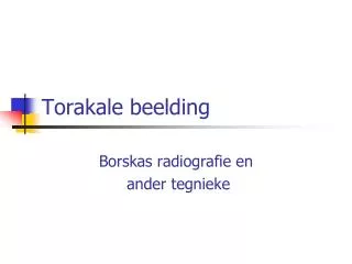 torakale beelding