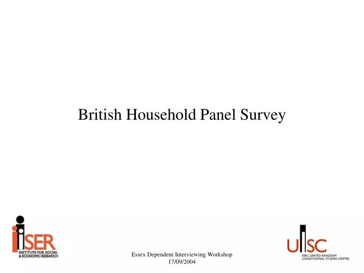 british household panel survey