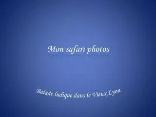 mon safari photos