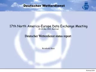 Deutscher Wetterdienst status report