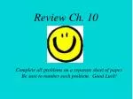 Geometry Circle Review Problems Solved - slide 1