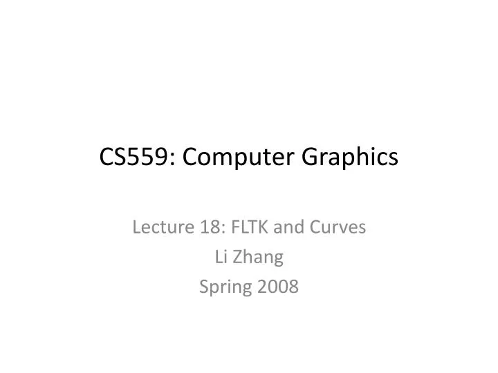 cs559 computer graphics