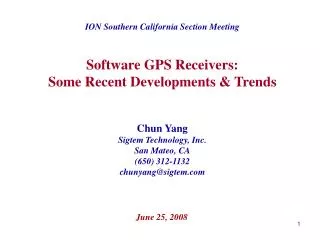 ION Southern California Section Meeting