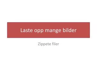 laste opp mange bilder