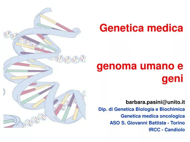 genetica medica genoma umano e geni