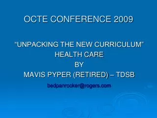 OCTE CONFERENCE 2009