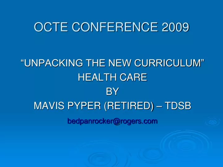 octe conference 2009