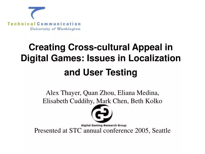 creating cross cultural appeal in digital games issues in localization and user testing