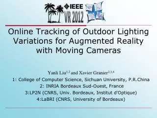Online Tracking of Outdoor Lighting Variations for Augmented Reality with Moving Cameras