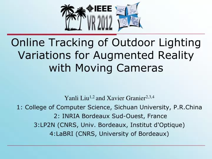 online tracking of outdoor lighting variations for augmented reality with moving cameras