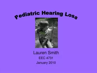 Lauren Smith EEC 4731 January 2010