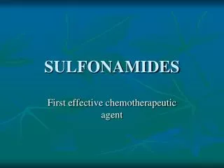 PPT - Sulfonamides Antibacterial Agents PowerPoint Presentation, Free ...