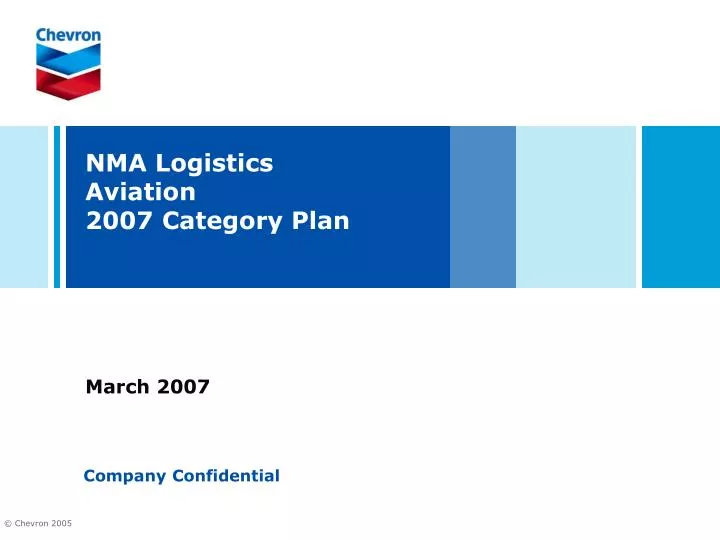 nma logistics aviation 2007 category plan