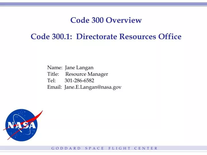 code 300 overview code 300 1 directorate resources office